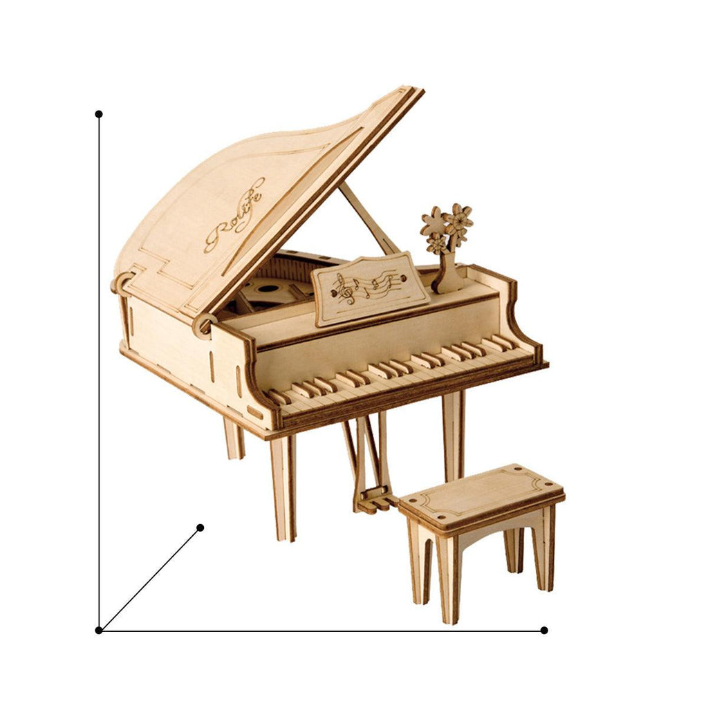 Classic Grand Piano - Wooden 3D Assembly Model - 3D Wooden Puzzle by Extoril