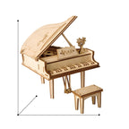 Classic Grand Piano - Wooden 3D Assembly Model - 3D Wooden Puzzle by Extoril