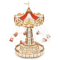 Enchanted Carousel Swing Ride Music Box - 3D Wooden Puzzle by Extoril