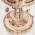 Enchanted Carousel Swing Ride Music Box - 3D Wooden Puzzle by Extoril