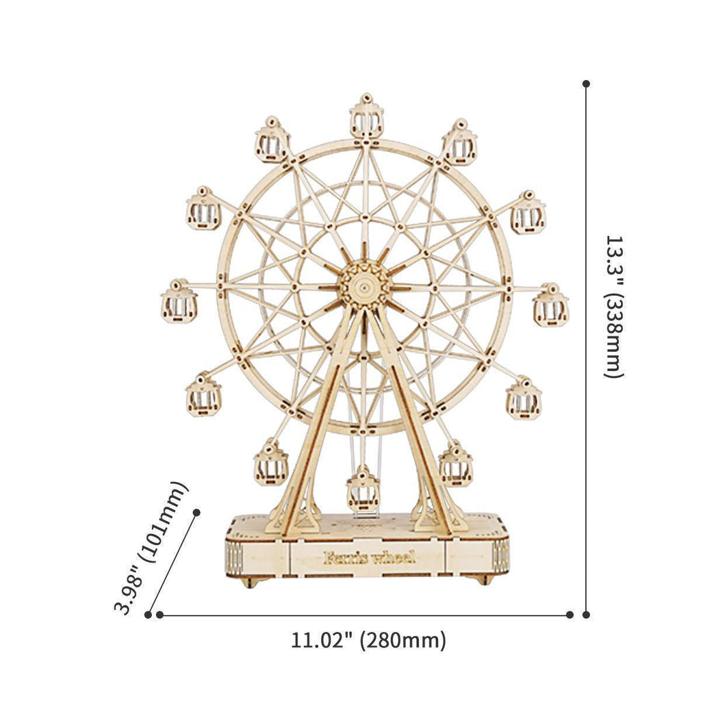 Ferris Wheel Wooden Music Box - 3D Wooden Puzzle by Extoril