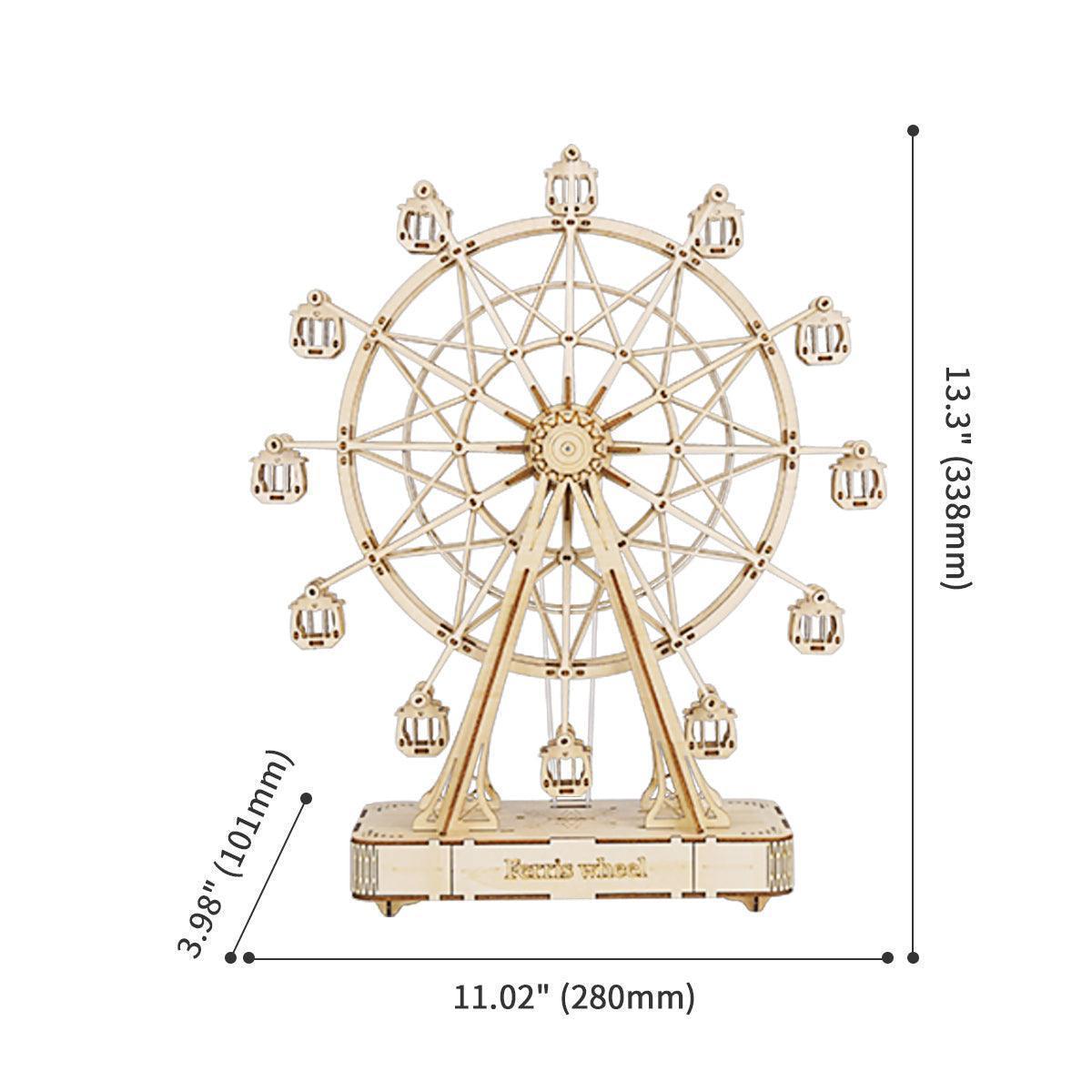 Ferris Wheel Wooden Music Box - 3D Wooden Puzzle by Extoril