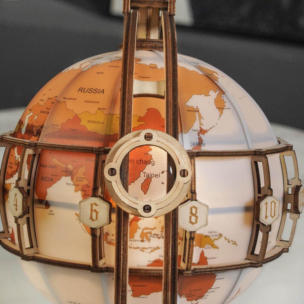 Illuminated Globe 3D Wooden Puzzle - 3D Wooden Puzzle by Extoril