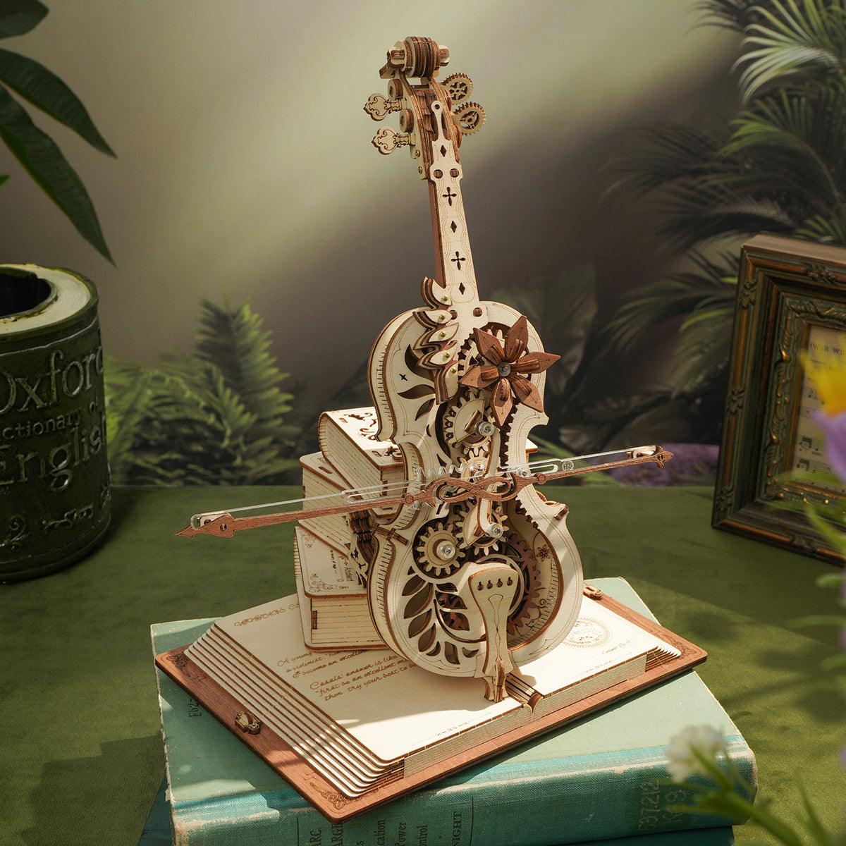 Magic Cello Mechanical Music Box 3D Wooden Puzzle - 3D Wooden Puzzle by Extoril