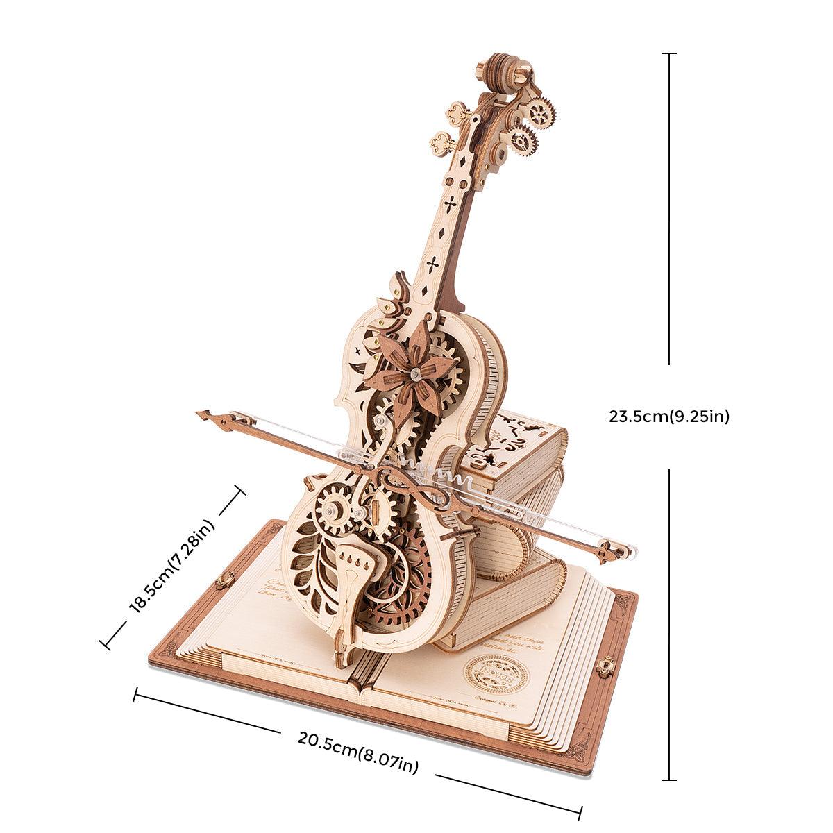 Magic Cello Mechanical Music Box 3D Wooden Puzzle - 3D Wooden Puzzle by Extoril