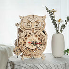 Nightwatch Owl Mechanical Timer Clock - 3D Wooden Puzzle by Extoril