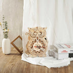 Nightwatch Owl Mechanical Timer Clock - 3D Wooden Puzzle by Extoril