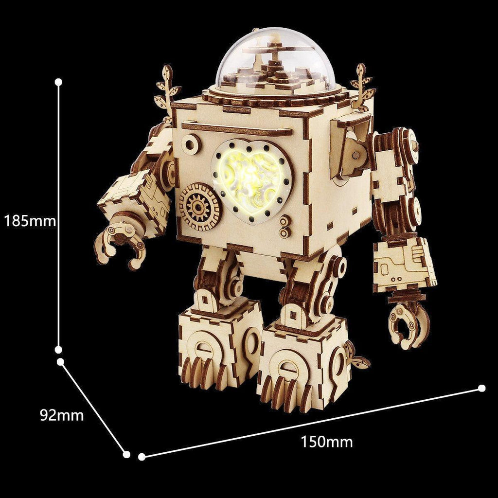 Orpheus Illuminator - Steampunk Music Box with Light - 3D Wooden Puzzle by Extoril