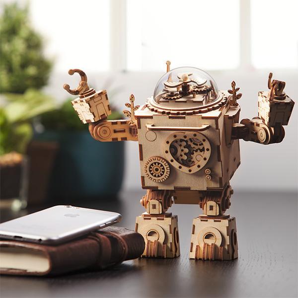 Orpheus Illuminator - Steampunk Music Box with Light - 3D Wooden Puzzle by Extoril
