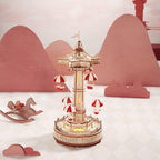 Parachute Tower DIY Music Box 3D Wooden Puzzle - 3D Wooden Puzzle by Extoril