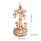 Parachute Tower DIY Music Box 3D Wooden Puzzle - 3D Wooden Puzzle by Extoril