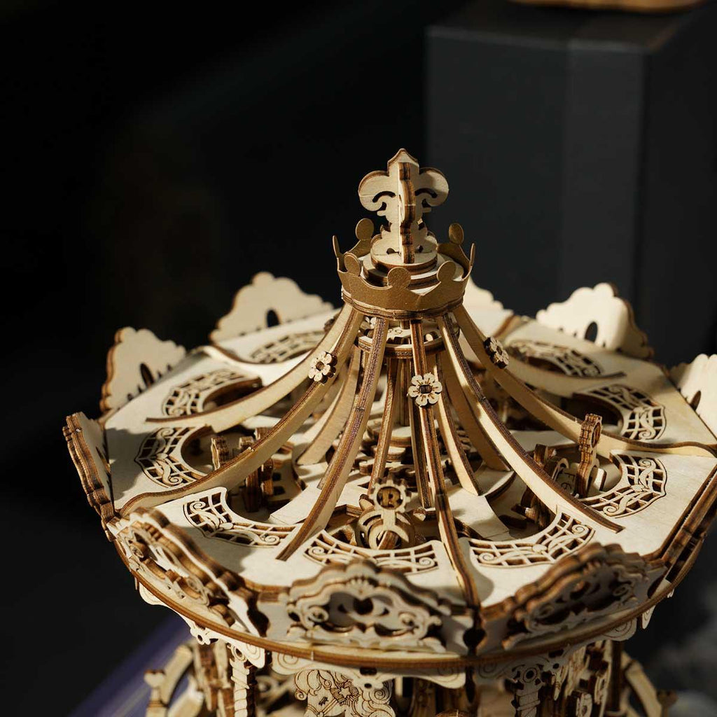 Romantic Carousel Dream - 3D Wooden Puzzle - 3D Wooden Puzzle by Extoril