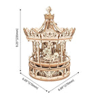 Romantic Carousel Dream - 3D Wooden Puzzle - 3D Wooden Puzzle by Extoril
