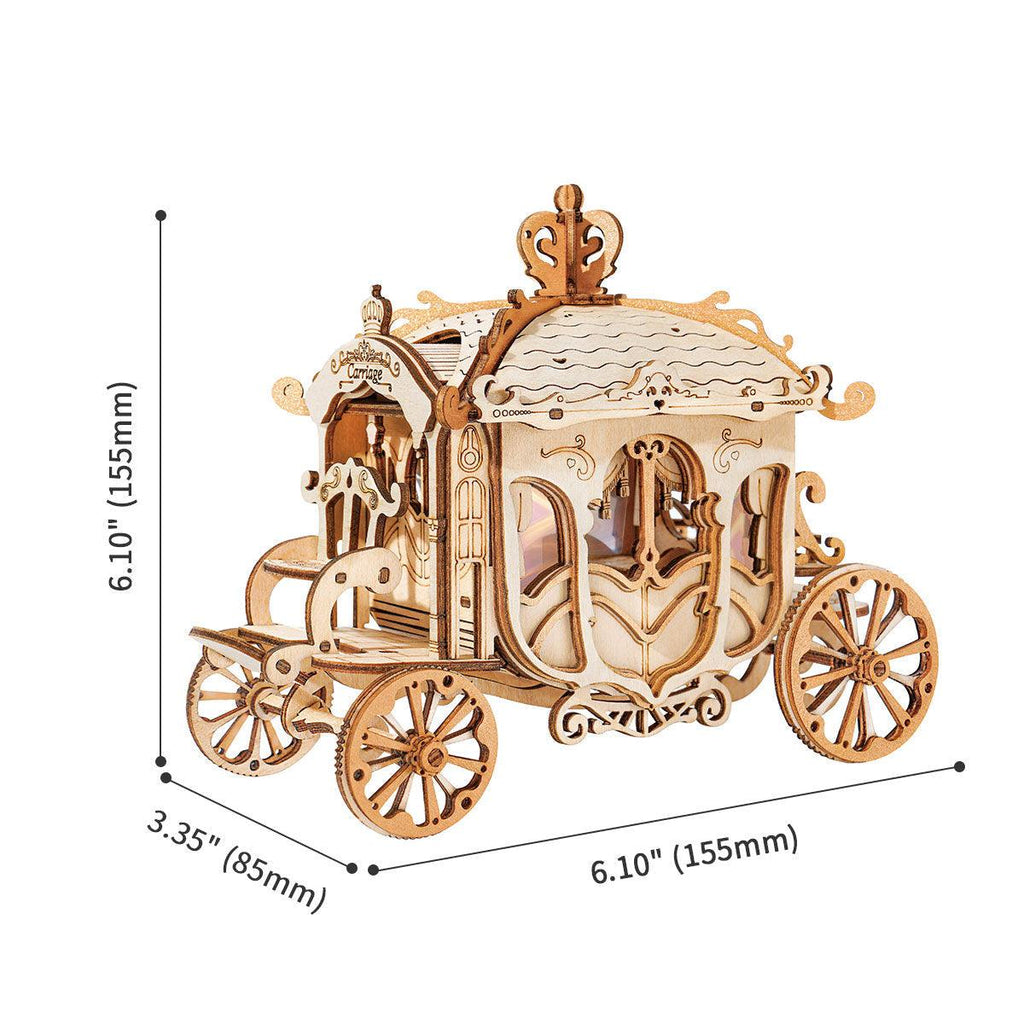 Royal Carriage - Vintage 3D Wooden Model Kit - 3D Wooden Puzzle by Extoril