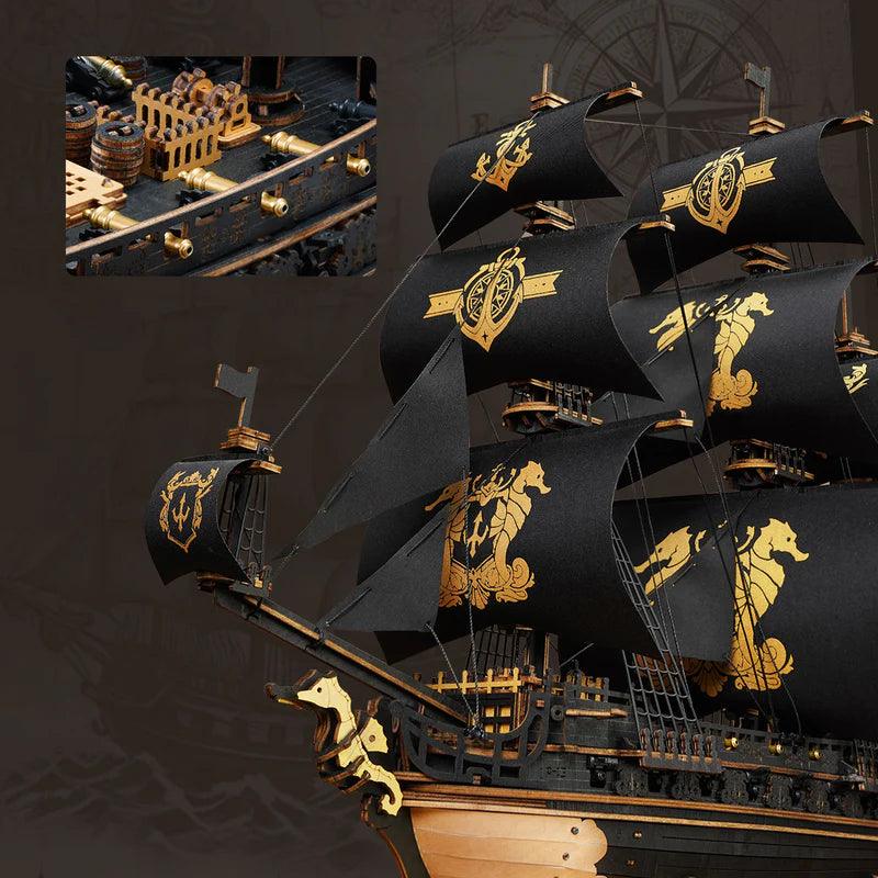 Royal Galleon Warship - 3D Wooden Puzzle - 3D Wooden Puzzle by Extoril