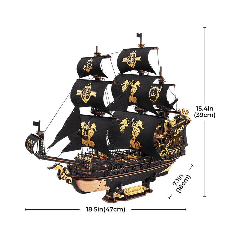 Royal Galleon Warship - 3D Wooden Puzzle - 3D Wooden Puzzle by Extoril