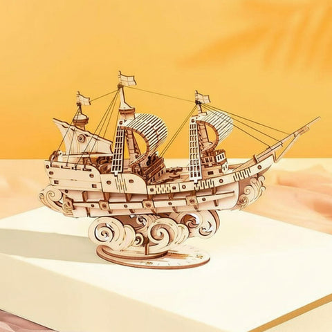 Sailling Ship 3D Wooden Puzzle Decor