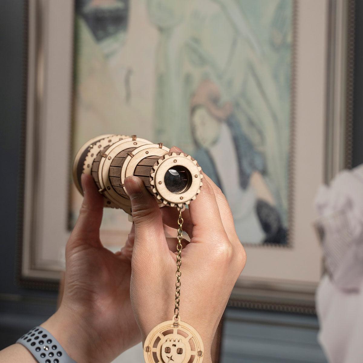 Stargazer's Vintage Monocular Telescope - 3D Wooden Puzzle by Extoril