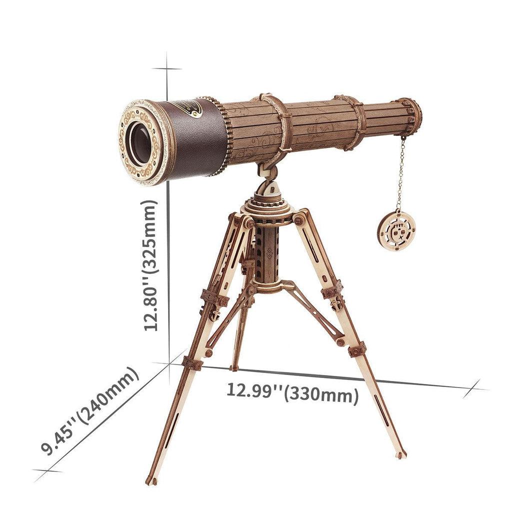 Stargazer's Vintage Monocular Telescope - 3D Wooden Puzzle by Extoril