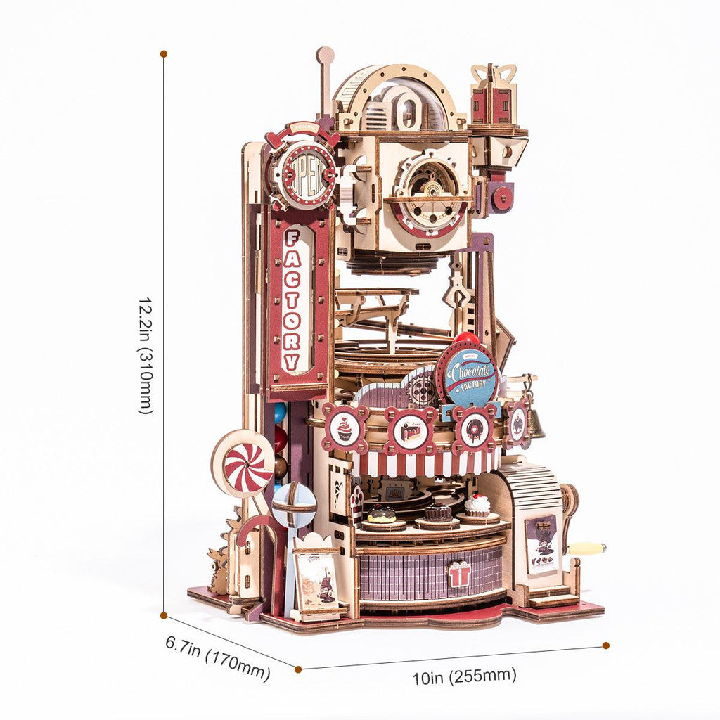 Sweet Factory Marble Run - 3D Wooden Puzzle - 3D Wooden Puzzle by Extoril