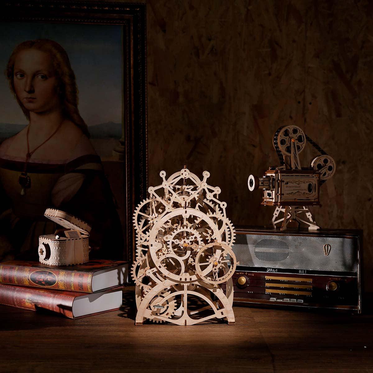 Temporal Craftsman Functional Wooden Pendulum Clock Kit - 3D Wooden Puzzle by Extoril