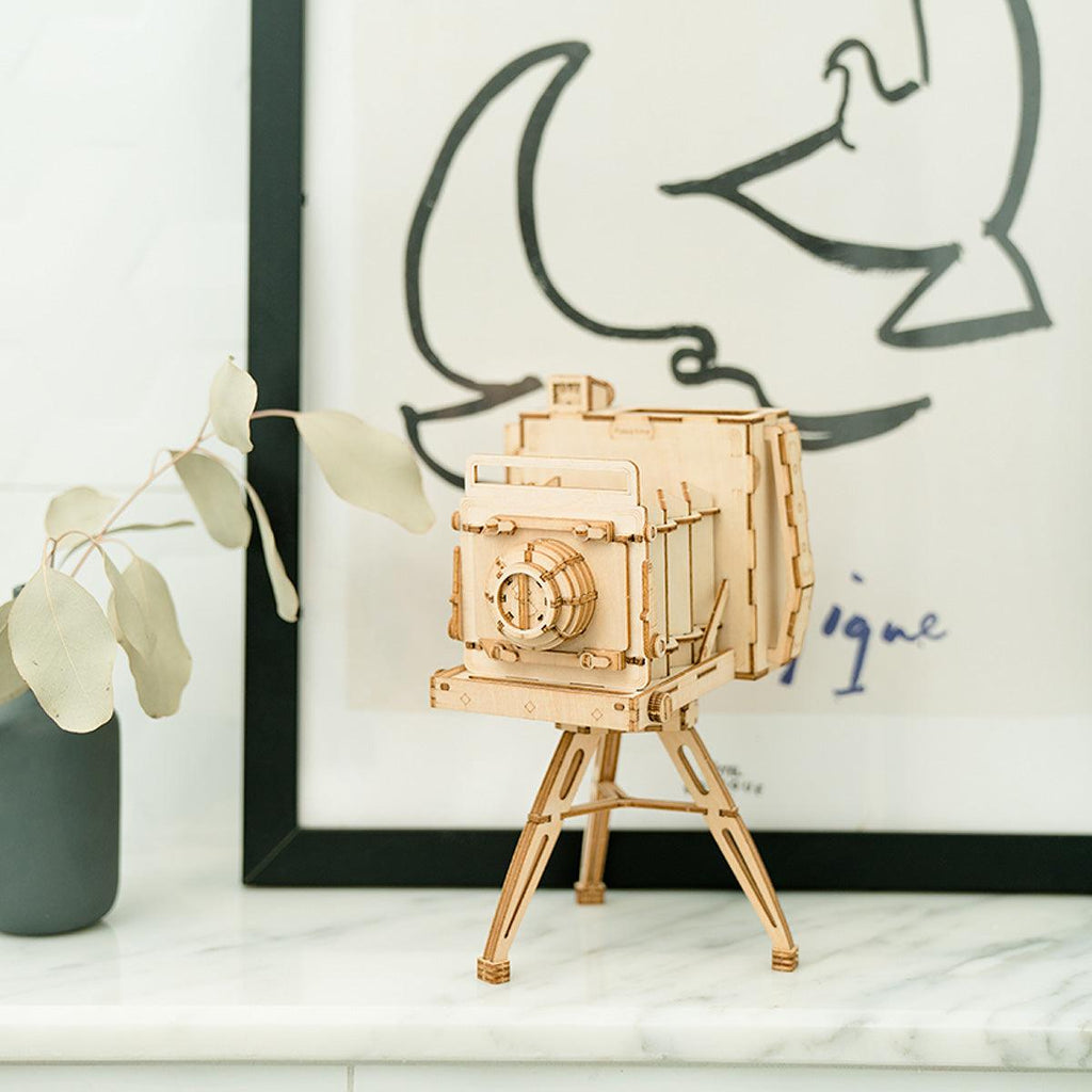 Vintage Camera 3D Wooden Puzzle - 3D Wooden Puzzle by Extoril