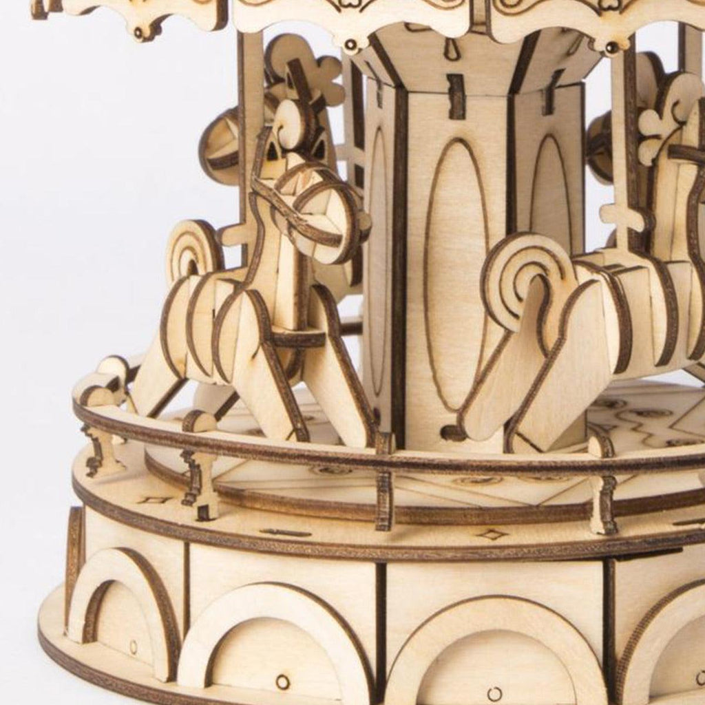 Vintage Carousel 3D Wooden Puzzle - 3D Wooden Puzzle by Extoril