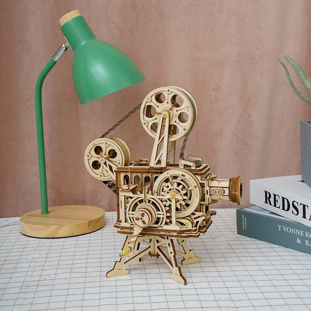 Vintage Vitascope - DIY Wooden Movie Projector - 3D Wooden Puzzle by Extoril