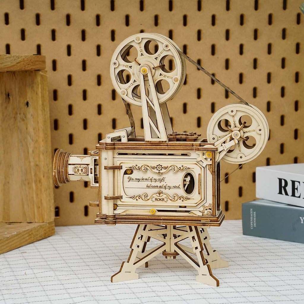 Vintage Vitascope - DIY Wooden Movie Projector - 3D Wooden Puzzle by Extoril
