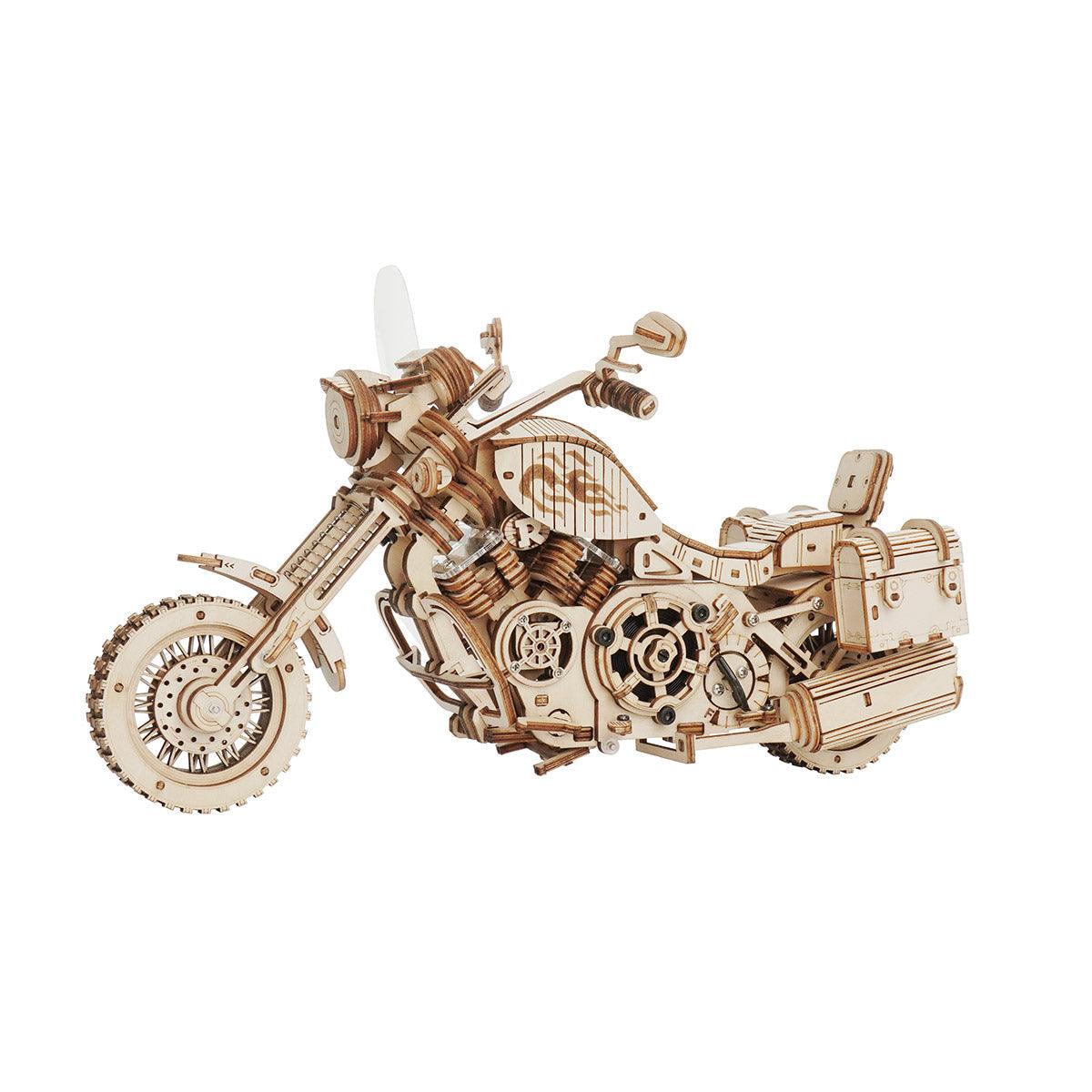 Wild West Cruiser 3D Wooden Motorcycle Puzzle - 3D Wooden Puzzle by Extoril