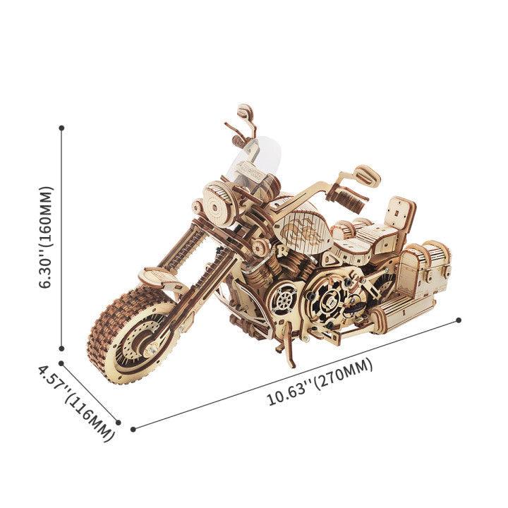 Wild West Cruiser 3D Wooden Motorcycle Puzzle - 3D Wooden Puzzle by Extoril