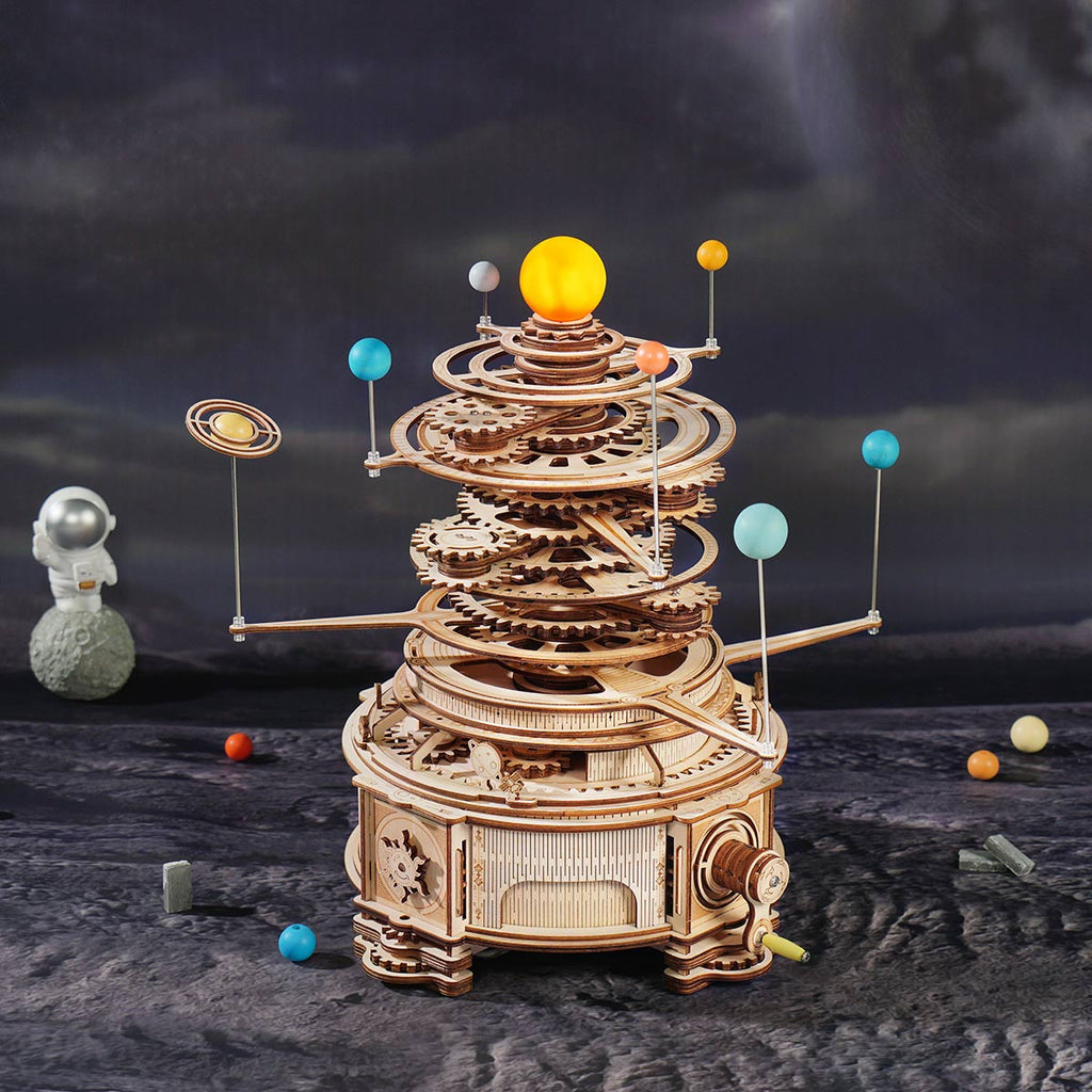 Celestial Explorer Mechanical Orrery - 3D Wooden Puzzle by Extoril