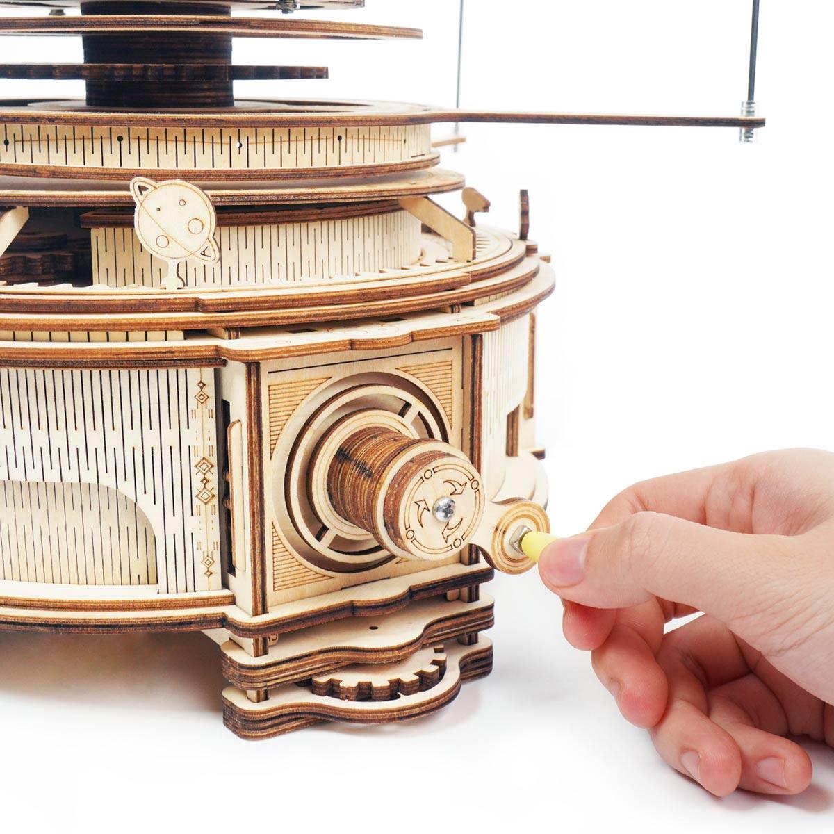 Celestial Explorer Mechanical Orrery - 3D Wooden Puzzle by Extoril
