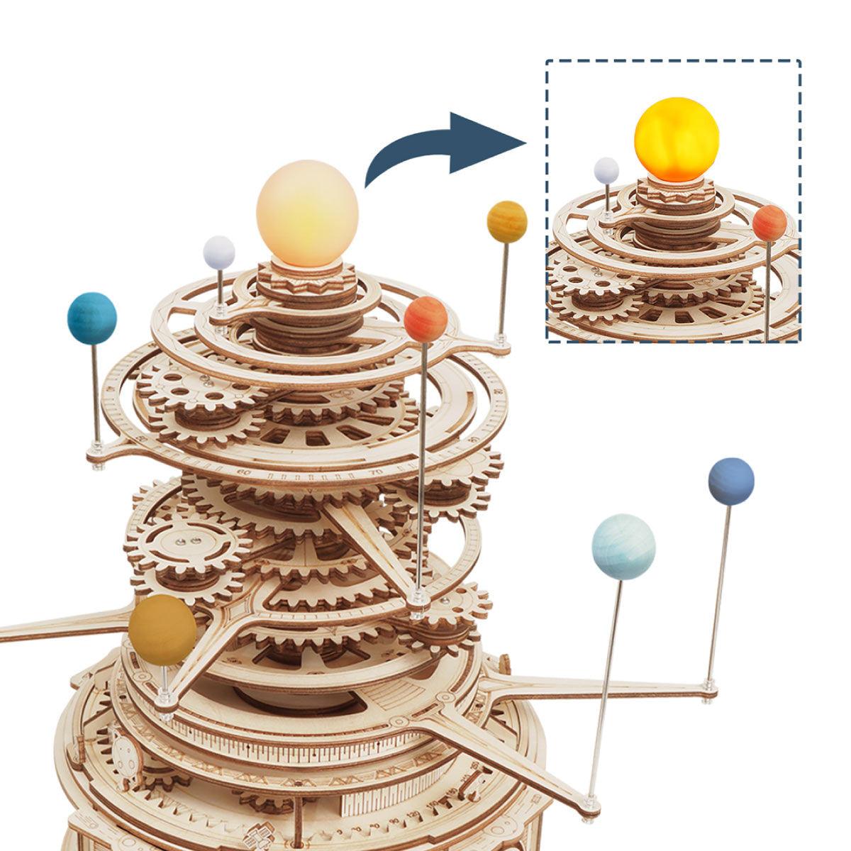 Celestial Explorer Mechanical Orrery - 3D Wooden Puzzle by Extoril