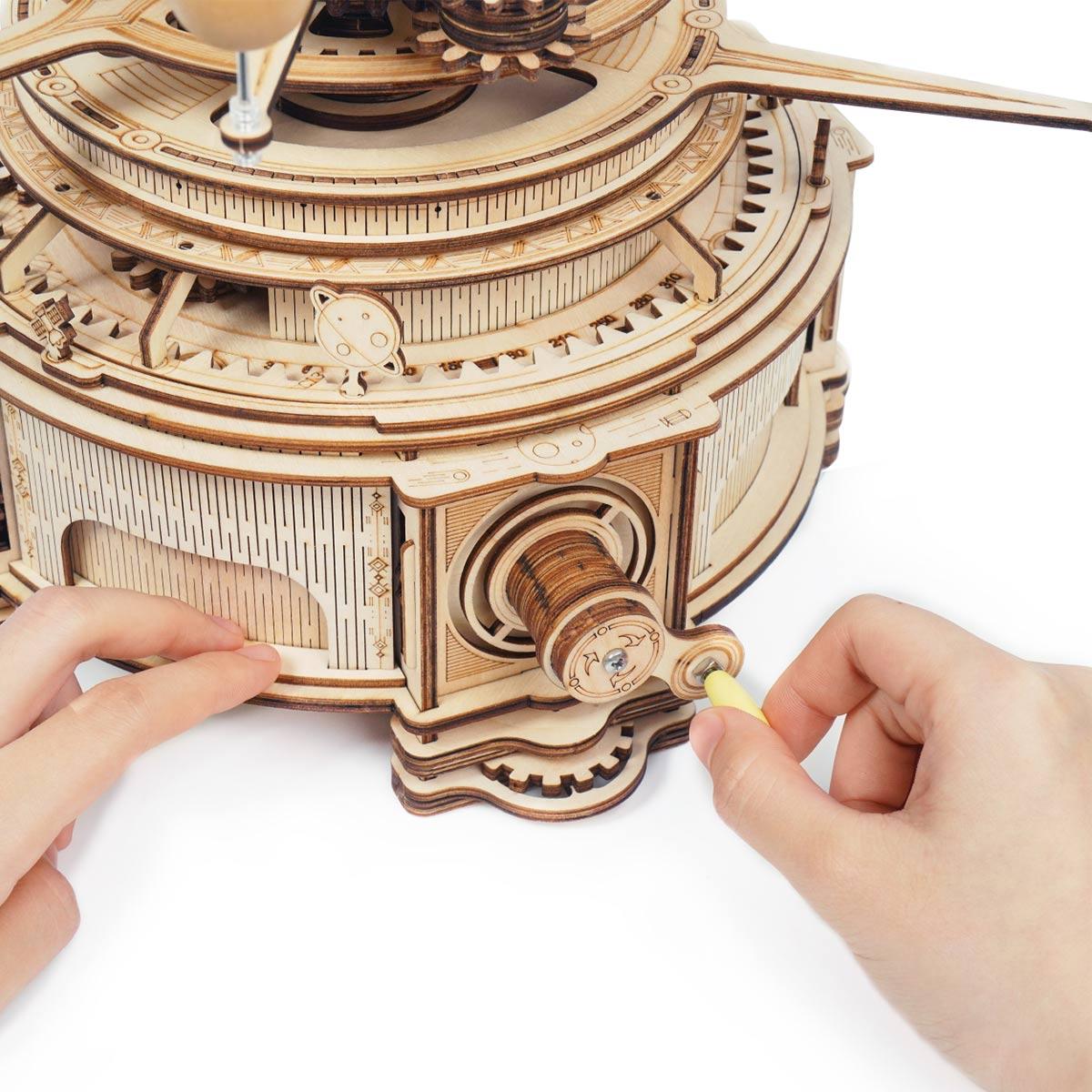 Celestial Explorer Mechanical Orrery - 3D Wooden Puzzle by Extoril