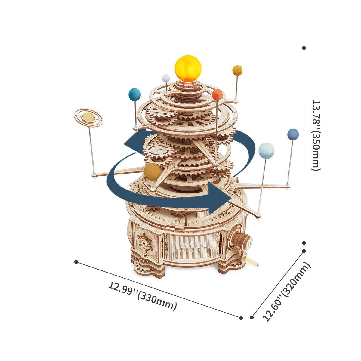 Celestial Explorer Mechanical Orrery - 3D Wooden Puzzle by Extoril