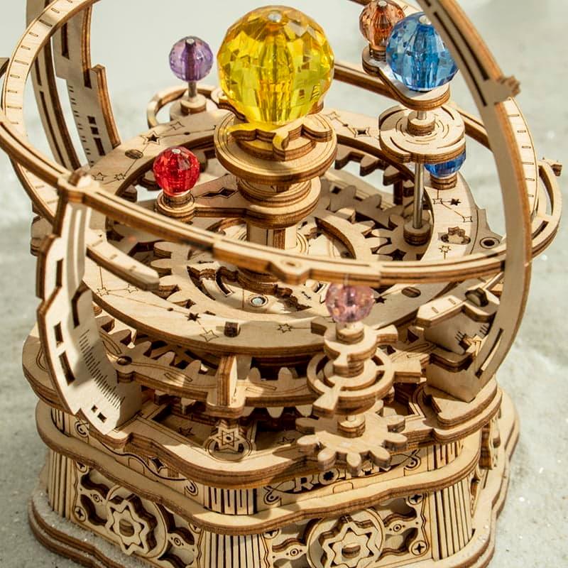 Celestial Explorer Mechanical Orrery - 3D Wooden Puzzle by Extoril