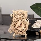 Nightwatch Owl Mechanical Timer Clock - 3D Wooden Puzzle by Extoril