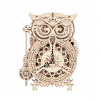 Nightwatch Owl Mechanical Timer Clock - 3D Wooden Puzzle by Extoril