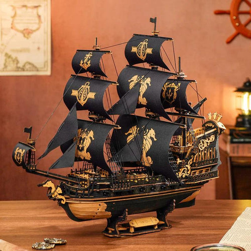 Royal Galleon Warship - 3D Wooden Puzzle - 3D Wooden Puzzle by Extoril