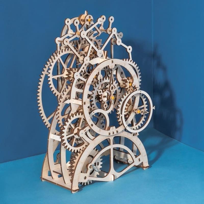 Temporal Craftsman Functional Wooden Pendulum Clock Kit - 3D Wooden Puzzle by Extoril