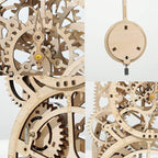 Temporal Craftsman Functional Wooden Pendulum Clock Kit - 3D Wooden Puzzle by Extoril