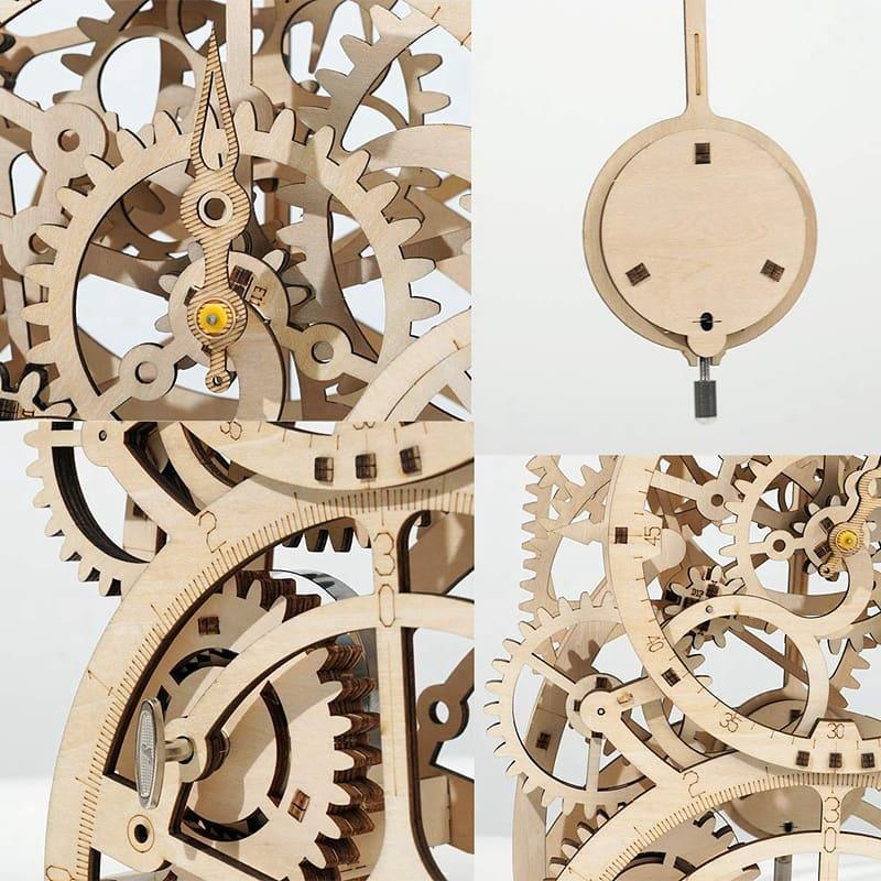 Temporal Craftsman Functional Wooden Pendulum Clock Kit - 3D Wooden Puzzle by Extoril