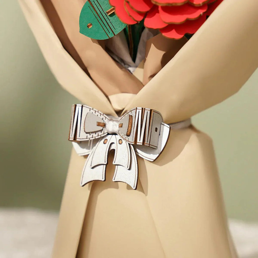 Eternal Bloom 3D Wooden Puzzle Bouquet - DIY Flower by Extoril