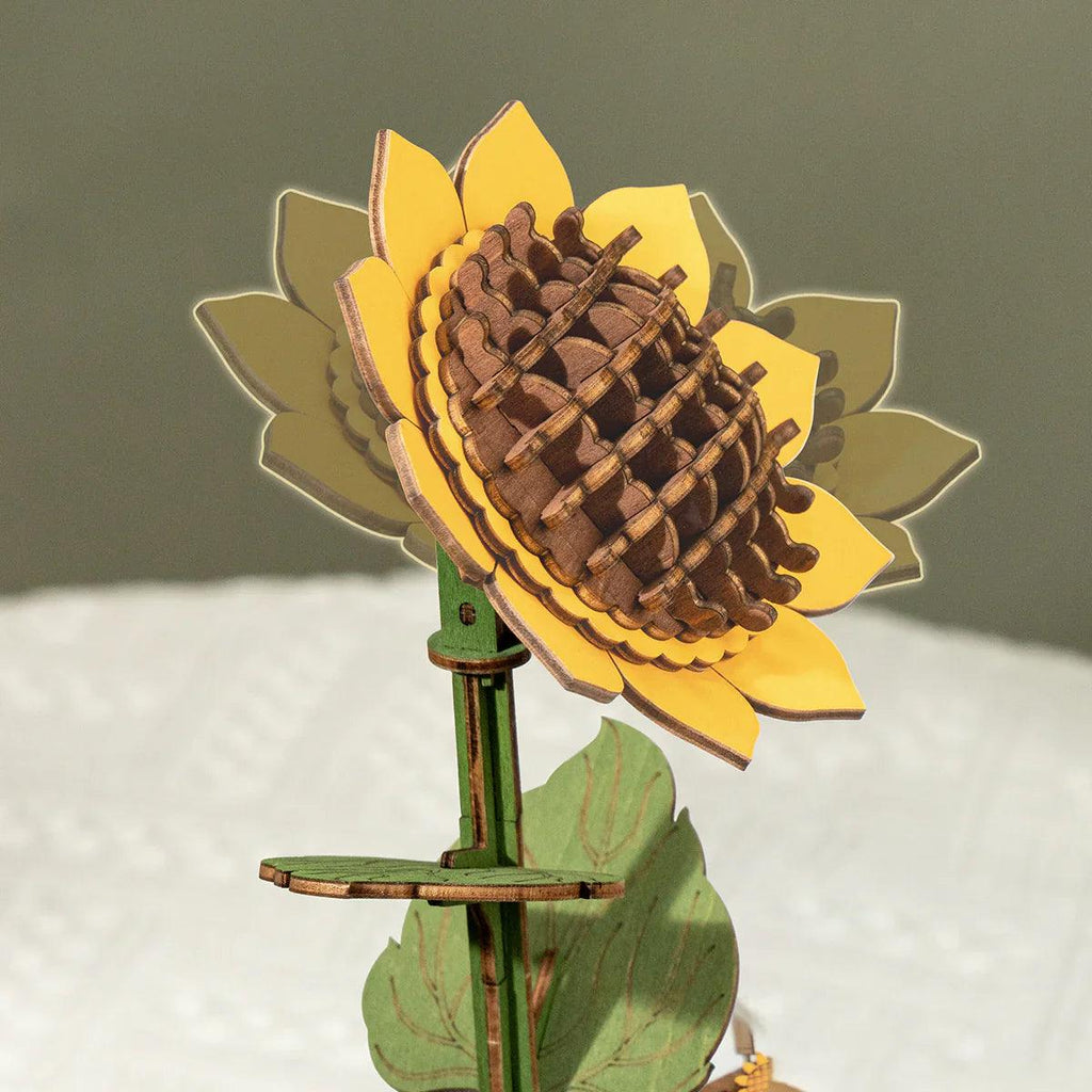 Eternal Bloom 3D Wooden Puzzle Bouquet - DIY Flower by Extoril