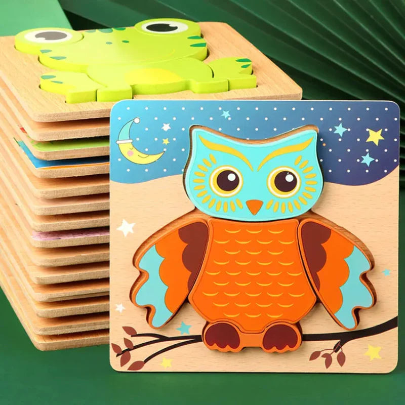 Chunky 3D Wooden Puzzle for Toddlers - 3D Wooden Puzzle by Extoril