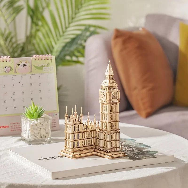 Illuminated Tower Bridge 3D Wooden Puzzle - 3D Wooden Puzzle by Extoril