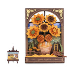 3D Wooden Sunflower Puzzle Night Light - DIY Flower by Extoril