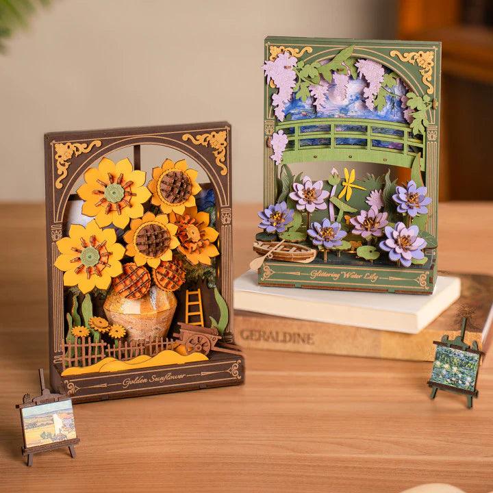 3D Wooden Sunflower Puzzle Night Light - DIY Flower by Extoril