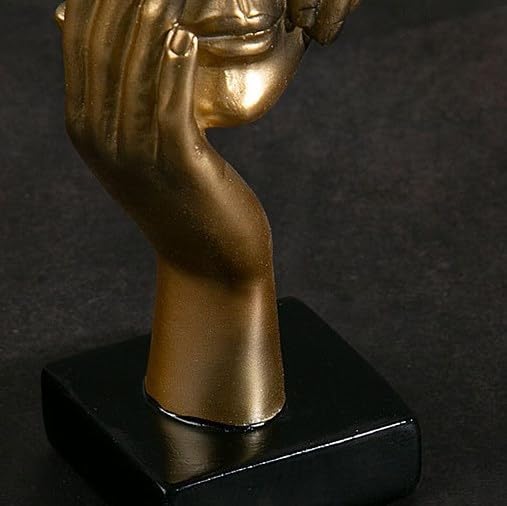 Abstract Face Sculpture Resin Thinker Statue - home decor by Extoril